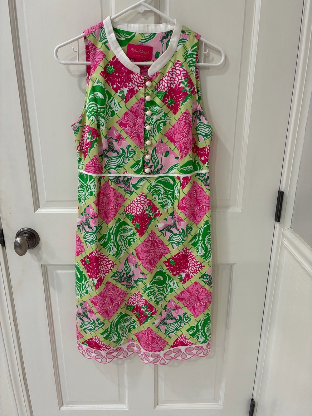 Lilly Pulitzer Jubilee Sleeveless Floral Dress in Pink, Green & Yellow ($300)